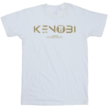 Vêtements Garçon T-shirts manches courtes Disney Obi-Wan Kenobi Logo Blanc