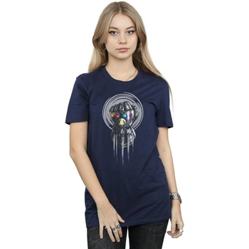 Vêtements Femme T-shirts manches longues Marvel Avengers Infinity War Power Fist Bleu
