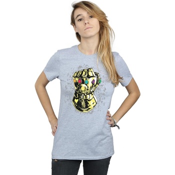 Vêtements Femme T-shirts manches longues Marvel Agents Of Shield Distressed Fist Gris