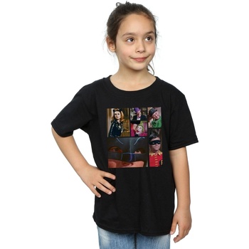 Vêtements Fille T-shirts manches longues Dc Comics Batman TV Series Class Photo Noir