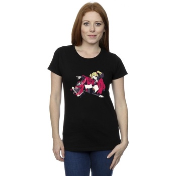 Vêtements Femme T-shirts manches longues Dc Comics Harley Quinn Rollerskates Noir