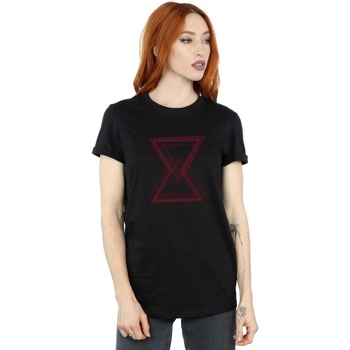 Vêtements Femme T-shirts manches longues Marvel Avengers Infinity War Black Widow Lines Noir