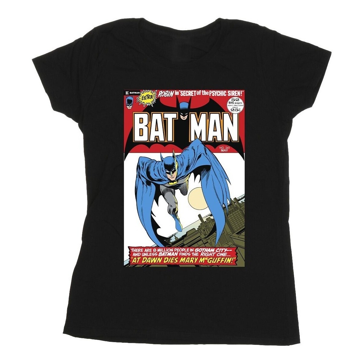 Vêtements Femme T-shirts manches longues Dc Comics Running Batman Cover Noir