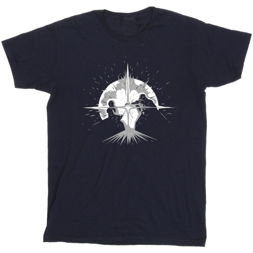 Vêtements Garçon T-shirts manches courtes Disney Obi-Wan Kenobi Saber Silhouette Fight Bleu