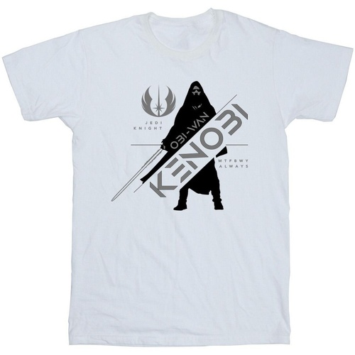 Vêtements Fille T-shirts manches longues Disney Obi-Wan Kenobi Jedi Knight Blanc
