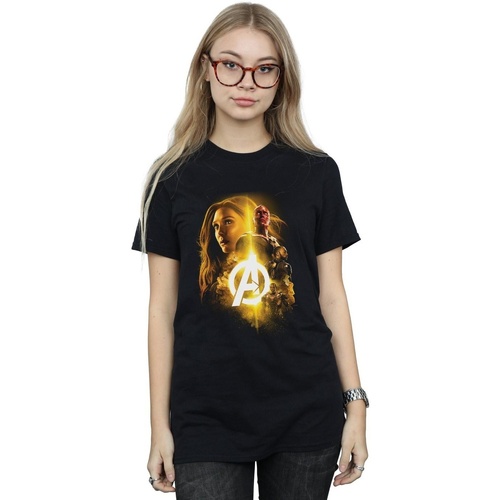 Vêtements Femme T-shirts manches longues Marvel Avengers Infinity War Vision Witch Team Up Noir
