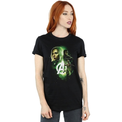 Vêtements Femme T-shirts manches longues Marvel Black Widow Movie Logo Artwork Panther Team Up Noir