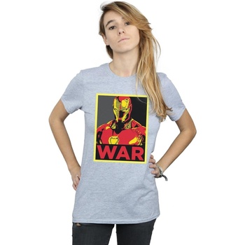 Vêtements Femme T-shirts manches longues Marvel Avengers Infinity War Iron Man War Gris