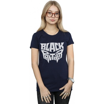 Vêtements Femme T-shirts manches longues Marvel Black Panther Worded Emblem Bleu