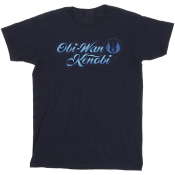 Vêtements Fille T-shirts manches longues Disney Obi-Wan Kenobi Ribbon Font Bleu