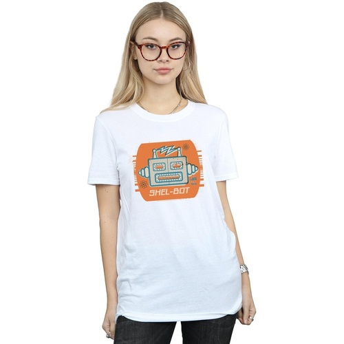 Vêtements Femme T-shirts manches longues The Big Bang Theory Shel-Bot Icon Blanc