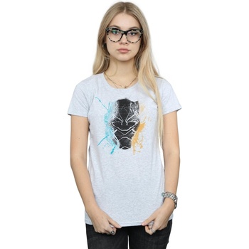 Vêtements Femme T-shirts manches longues Marvel Black Panther Splash Gris