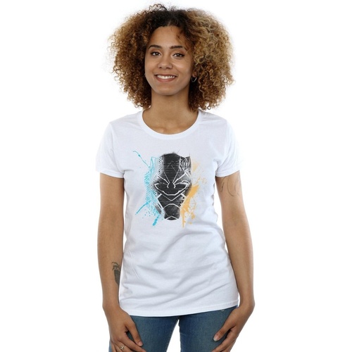 Vêtements Femme T-shirts manches longues Marvel Black Panther Splash Blanc