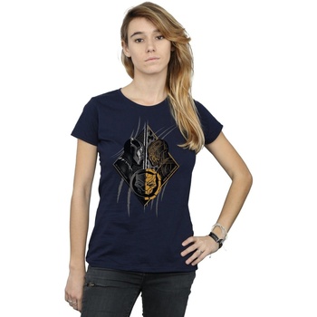 Vêtements Femme T-shirts manches longues Marvel Black Panther Vs Killmonger Bleu