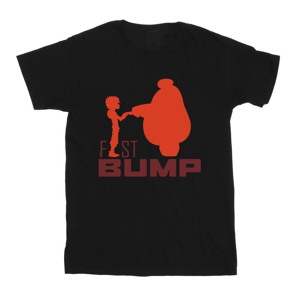 Vêtements Garçon T-shirts manches courtes Disney Big Hero 6 Baymax Fist Bump Cutout Noir