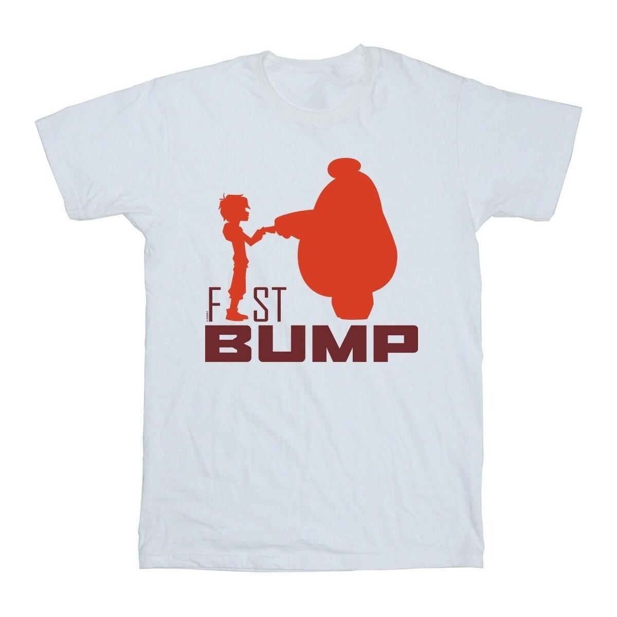 Vêtements Garçon T-shirts manches courtes Disney Big Hero 6 Baymax Fist Bump Cutout Blanc