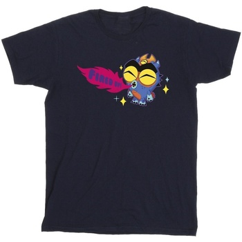 Vêtements Garçon T-shirts manches courtes Disney Big Hero 6 Baymax Fred Fired Up Bleu