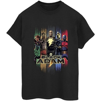 Vêtements Femme T-shirts manches longues Dc Comics Black Adam JSA Complete Group Noir