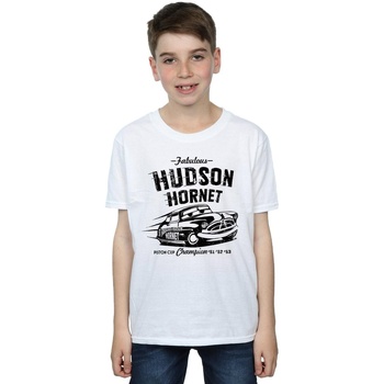 Vêtements Garçon T-shirts manches courtes Disney Cars Hudson Hornet Blanc