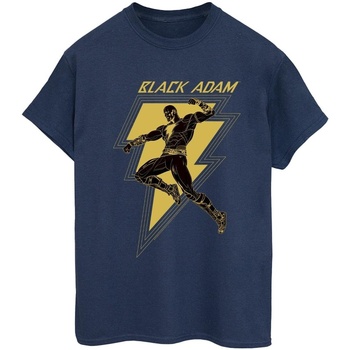 Vêtements Femme T-shirts manches longues Dc Comics Black Adam Golden Bolt Chest Bleu