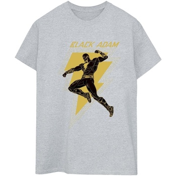 Vêtements Femme T-shirts manches longues Dc Comics Black Adam Golden Bolt Chest Gris