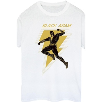 Vêtements Femme T-shirts manches longues Dc Comics Black Adam Golden Bolt Chest Blanc