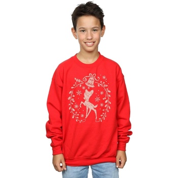 Vêtements Garçon Sweats Disney Bambi Christmas Wreath Rouge