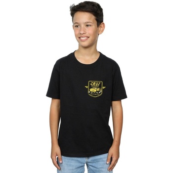 Vêtements Garçon T-shirts manches courtes Disney Cars Cruz Ramirez Faux Pocket Logo Noir