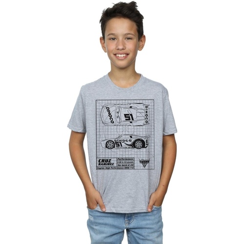 Vêtements Garçon T-shirts manches courtes Disney Cars Cruz Ramirez Blueprint Gris