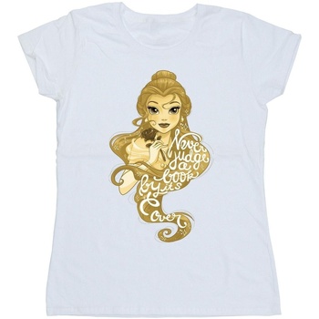 Vêtements Femme T-shirts manches longues Disney Beauty And The Beast Never Judge Blanc