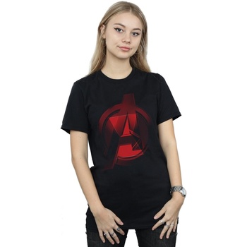Vêtements Femme T-shirts manches longues Marvel BI12129 Noir