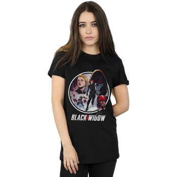Vêtements Femme T-shirts Manuel manches longues Marvel Black Widow Movie Vintage Circle Noir