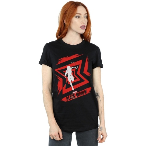 Vêtements Femme T-shirts manches longues Marvel Black Widow Movie Icon Run Noir