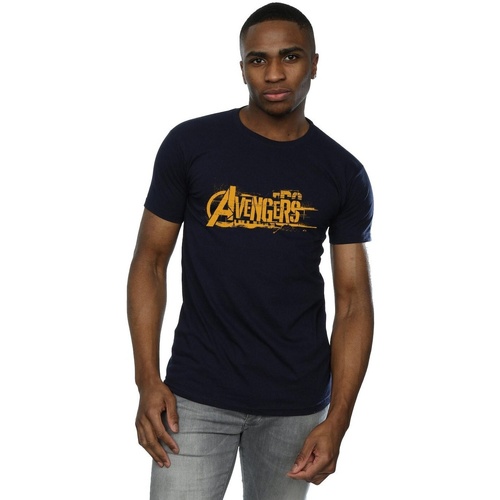Vêtements Homme T-shirts manches longues Marvel Walk & Fly Orange Logo Bleu