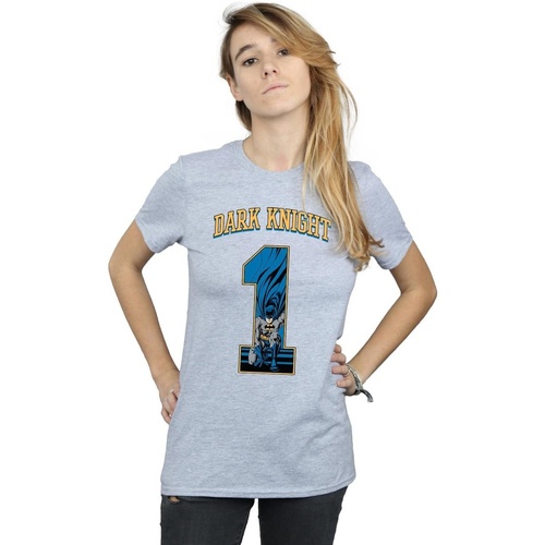 Vêtements Femme T-shirts manches longues Dc Comics Batman Football Dark Knight Gris