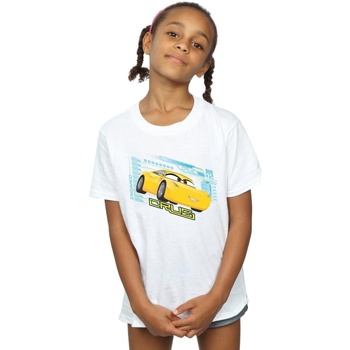 Vêtements Fille T-shirts manches longues Disney Cars Cruz Ramirez Blanc
