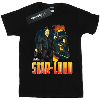 Vêtements Homme T-shirts manches longues Marvel Avengers Infinity War Star Lord Character Noir
