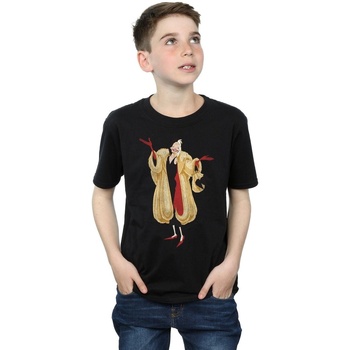 Vêtements Garçon T-shirts manches courtes Disney 101 Dalmatians Classic Cruella De Vil Noir