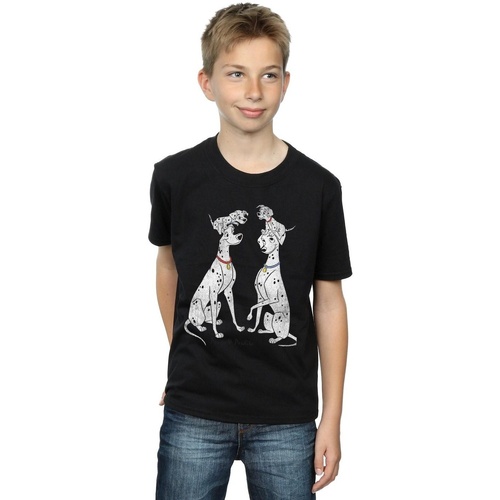 Vêtements Garçon T-shirts manches courtes Disney 101 Dalmatians Classic Pongo And Perdita Noir