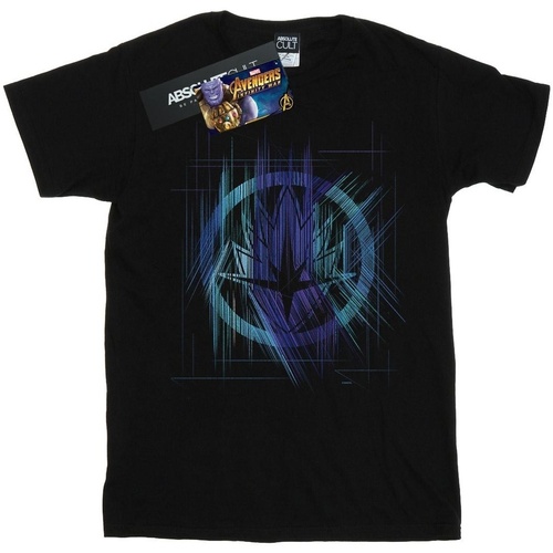 Vêtements Homme T-shirts manches longues Marvel Avengers Infinity War Guardian Lines Noir