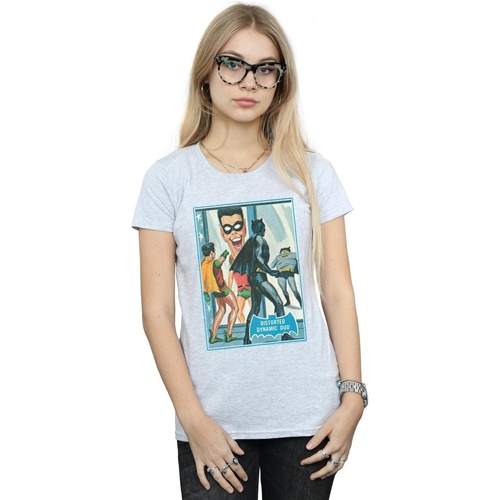 Vêtements Femme T-shirts manches longues Dc Comics Batman TV Series Dynamic Duo Gris