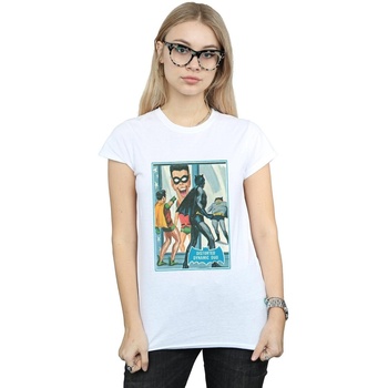 Vêtements Femme T-shirts manches longues Dc Comics Batman TV Series Dynamic Duo Blanc