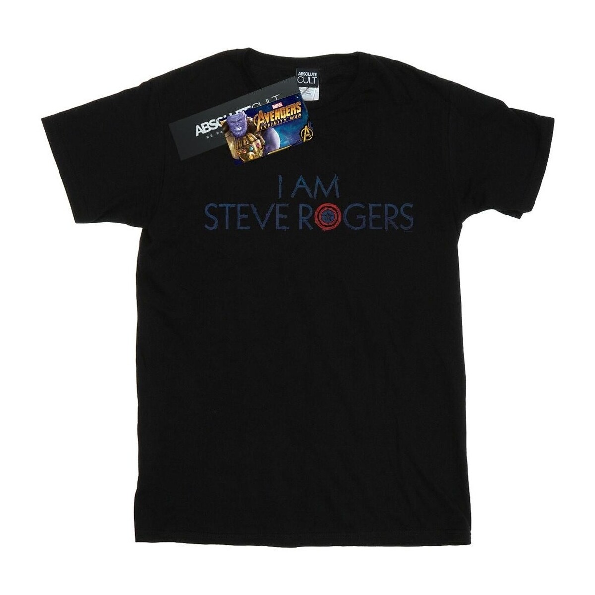 Vêtements Homme T-shirts manches longues Marvel Avengers Infinity War I Am Steve Rogers Noir