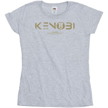 Vêtements Femme T-shirts manches longues Disney Obi-Wan Kenobi Logo Gris