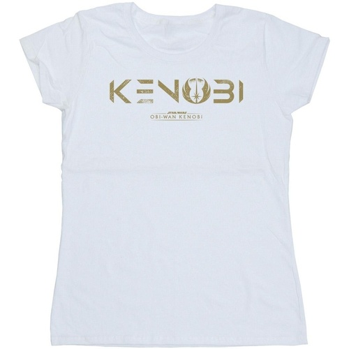 Vêtements Femme T-shirts manches longues Disney Obi-Wan Kenobi Logo Blanc
