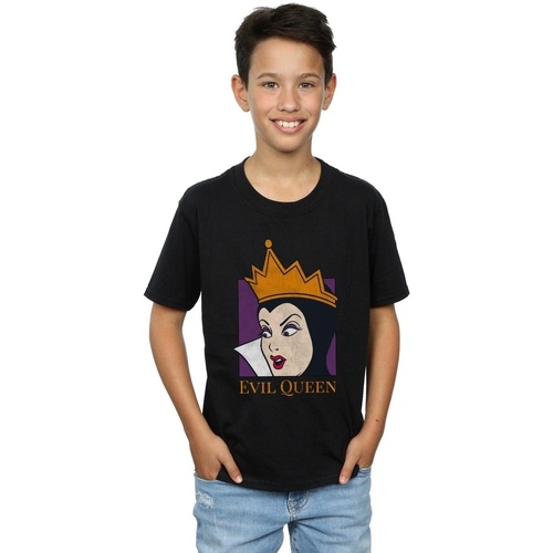 Vêtements Garçon T-shirts manches courtes Disney Evil Queen Cropped Head Noir