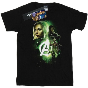 Vêtements Homme T-shirts manches longues Marvel Avengers Infinity War Widow Panther Team Up Noir