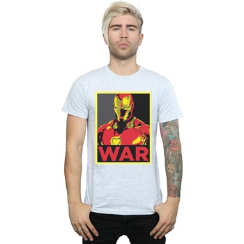 Vêtements CALM T-shirts Padded manches longues Marvel Avengers Infinity War Iron Man War Gris