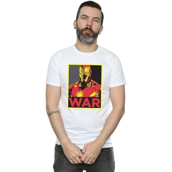 Vêtements Homme T-shirts manches longues Marvel Avengers Infinity War Iron Man War Blanc