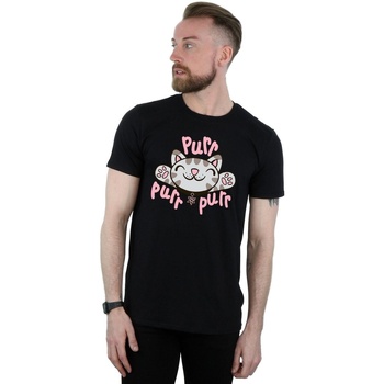 Vêtements Homme T-shirts manches longues Big Bang Theory Soft Kitty Purr Noir